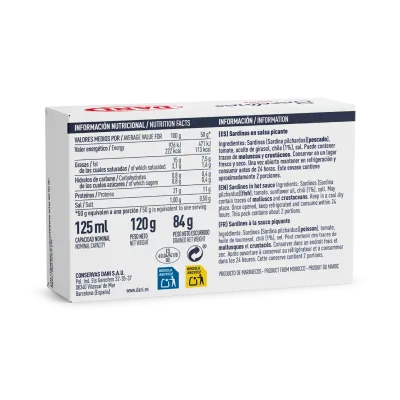 Sardinas en Salsa Picante 120g x 1 ud.