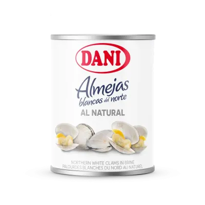 Almejas blancas del Norte al natural 185g x 1 ud.