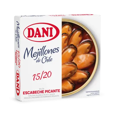 Mejillones 15-20 en escabeche picante 111g x 1 ud.