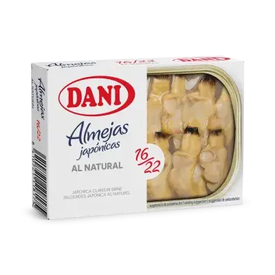 Almejas Japónicas 16/22 al natural 111g x 1 ud.