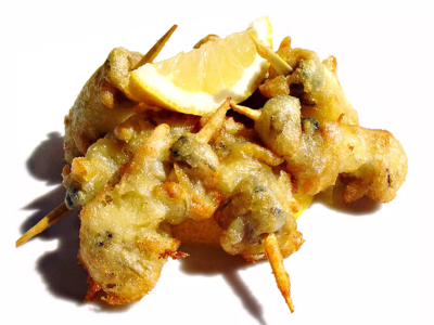Tempura de berberechos