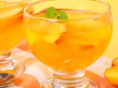 Gelatina con mango